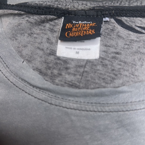 The Nightmare Before Christmas cap sleeve graphic tee Oogie Boogie/ Jack grey M - Picture 3 of 7